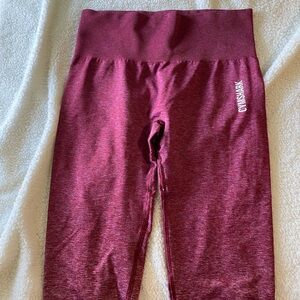 Gymshark red ombre leggins